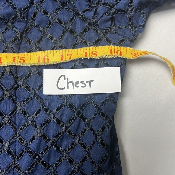 Coldwater‎ Creek Blue Eyelet Zippered Front Shacket Jacket Size 8 Sheer Diamond - Picture 5 of 10